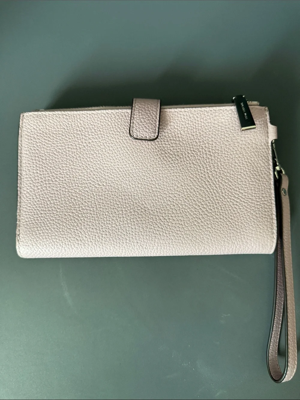 Michael Kors Blush Pebbled Leather Wristlet Clutch